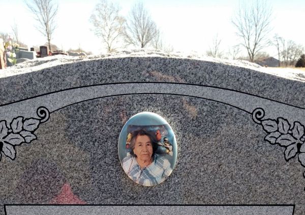 picture on a headstone