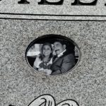 headstone photo of wedding picture